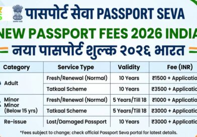 New Passport Fees 2026 India